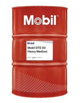 Mobil DTE Oil Heavy Medium Vat 208 liter bovenkant